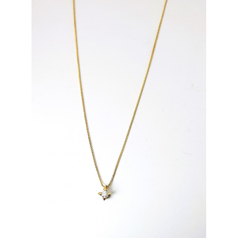 Collana Donna Elli's Nardelli EL026311G Punto Luce In Oro Giallo Con Diamante 0,11