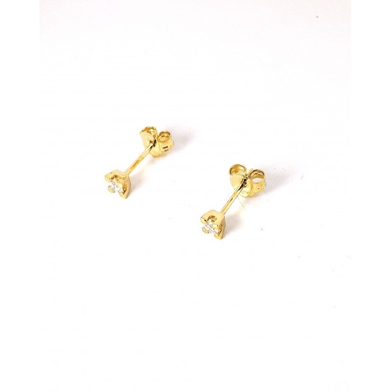 Orecchini Donna Elli's Nardelli EL026418G Punto Luce In Oro Giallo Con Diamanti 0,18