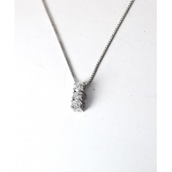 Collana Donna Elli's Nardelli EL025709 Trilogy In Oro Bianco Con Diamanti 0,09