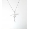 Collana Donna Elli's Nardelli EL0670 In Oro Bianco Con Croce Con Diamanti