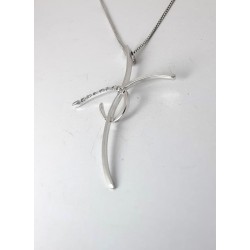 Collana Donna Elli's Nardelli EL0670 In Oro Bianco Con Croce Con Diamanti