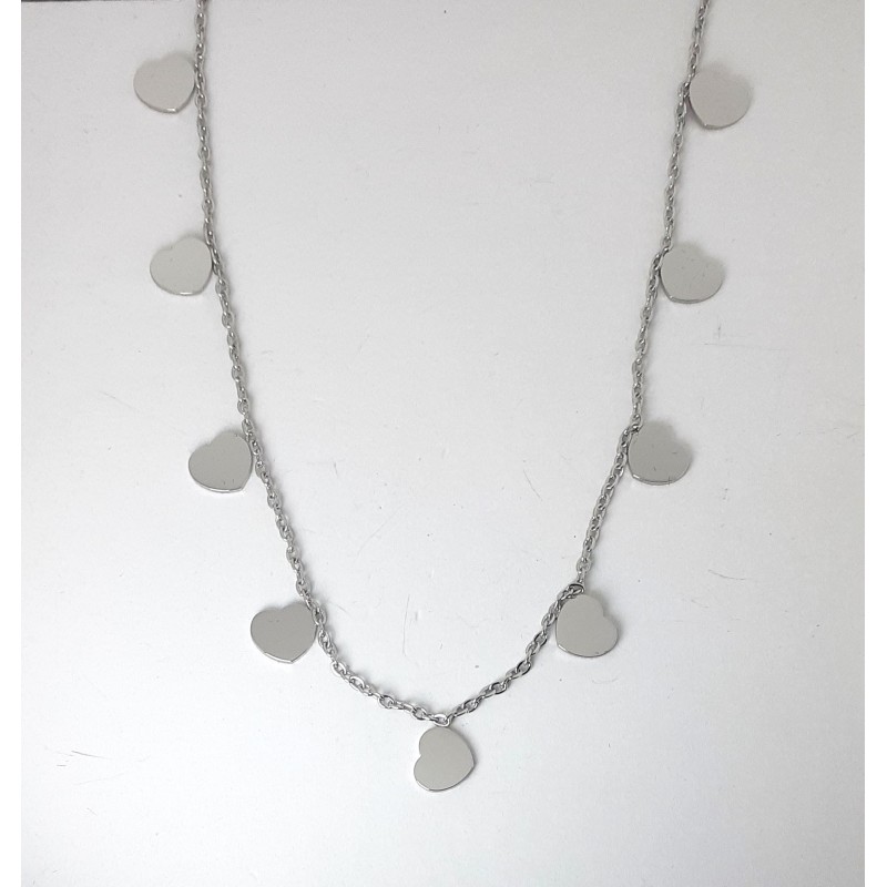 Collana Donna Ananda Steel And Co AXCL05 In Acciaio Con Cuori
