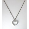 Collana Donna Manuel Zed U7057_0100 In Acciaio Con Cuore Con Strass