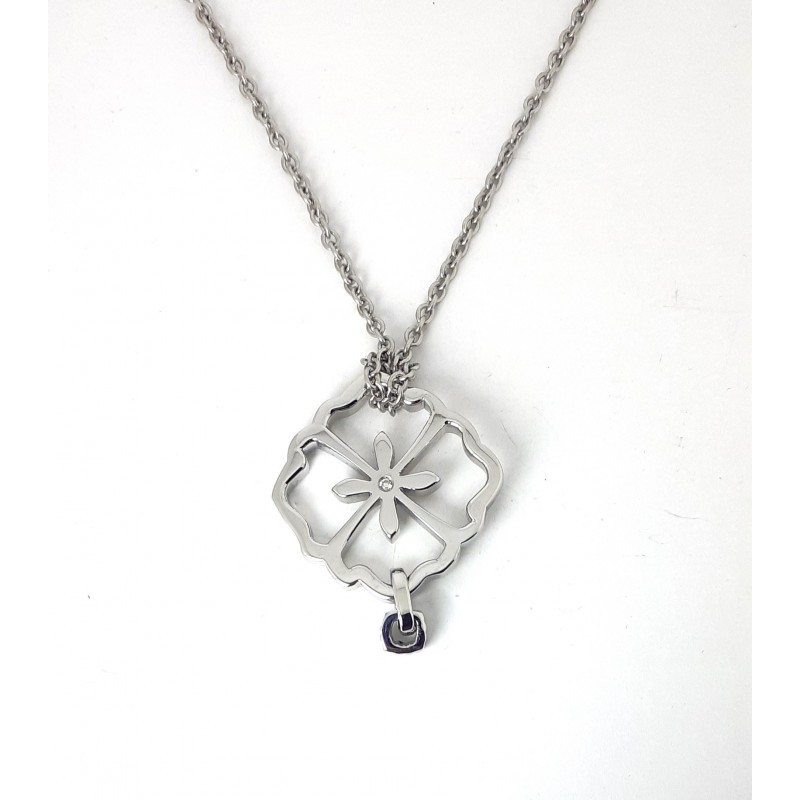 Collana Donna Zoppini Q1070 007245 In Acciaio con Fiore