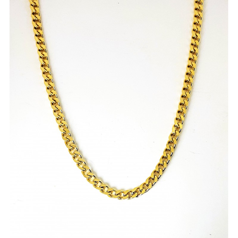 Collana Uomo Ananda Steel And Co AXBR13 D Acciaio Dorato Maglia Grumetta