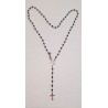 Collana Del Rosario Unisex Ananda 925 RSCL06 In Argento Con Sfere Nere