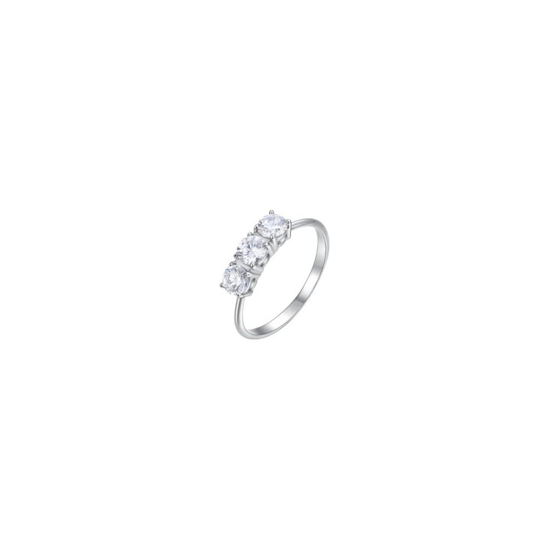 Anello Donna Trilogy Luca Barra ANK595 In Acciaio Con Zirconi Misura 12