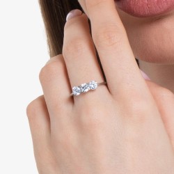 Anello Donna Trilogy Luca Barra ANK595 In Acciaio Con Zirconi Misura 12