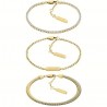 Bracciale Donna Calvin Klein Trio 35000797 In Acciaio Dorato Con Zirconi