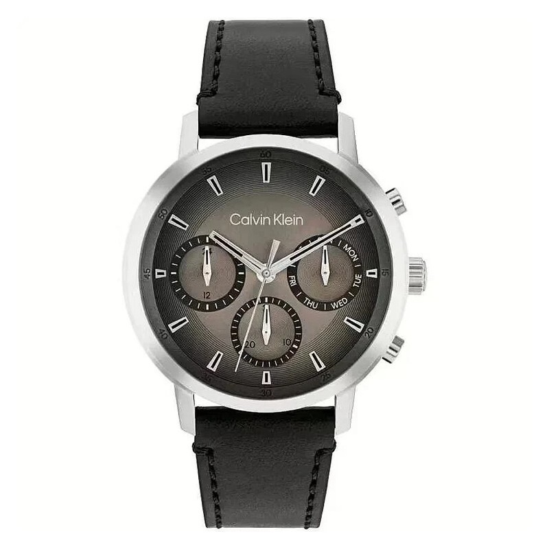 Orologio Uomo Calvin Klein Gauge 25200496 Cronografo Con Cinturino Pelle Nera