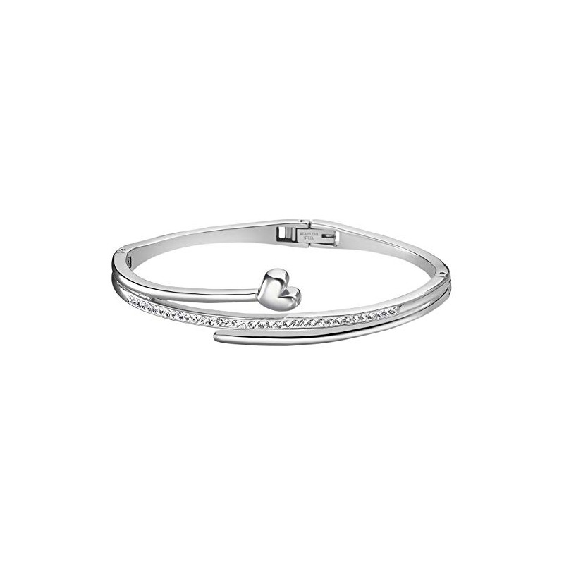 Bracciale Donna Lotus Style In Acciaio Rigido Con Cuore LS1843/2/1