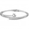 Bracciale Donna Lotus Style In Acciaio Rigido Con Cuore LS1843/2/1
