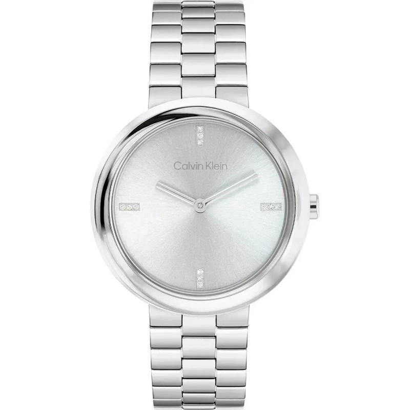 Orologio Donna Calvin Klein Twisted Bezel 25100093 Con Quadrante Grigio