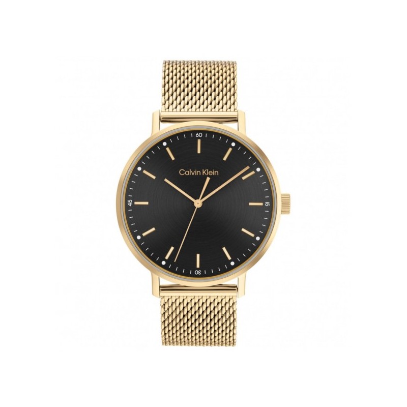 Orologio Uomo Calvin Klein Modern Mesh 25200049 Con Cassa E Cinturino Dorati