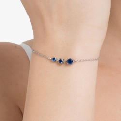 Bracciale Donna Luca Barra BK2820 In Acciaio Con Pietre Blu