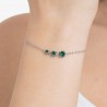 Bracciale Donna Luca Barra BK2919 In Acciaio Con Pietre Verdi