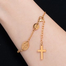 Bracciale Donna Luca Barra BK2808 Del Rosario In Acciaio Dorato