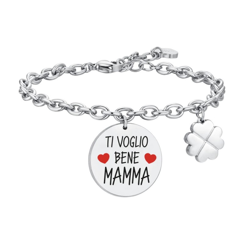 Bracciale Donna Luca Barra BK2836 Con Scritta Ti Voglio Bene Mamma