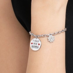 Bracciale Donna Luca Barra BK2836 Con Scritta Ti Voglio Bene Mamma