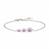 Bracciale Donna Luca Barra BK2816 In Acciaio Con Pietre Rosa