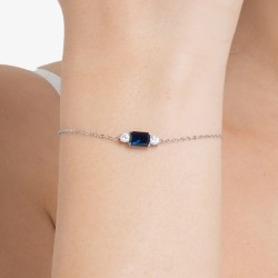 Bracciale Donna Luca Barra BK2814 In Acciaio Con Pietra Blu