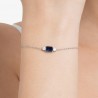 Bracciale Donna Luca Barra BK2814 In Acciaio Con Pietra Blu