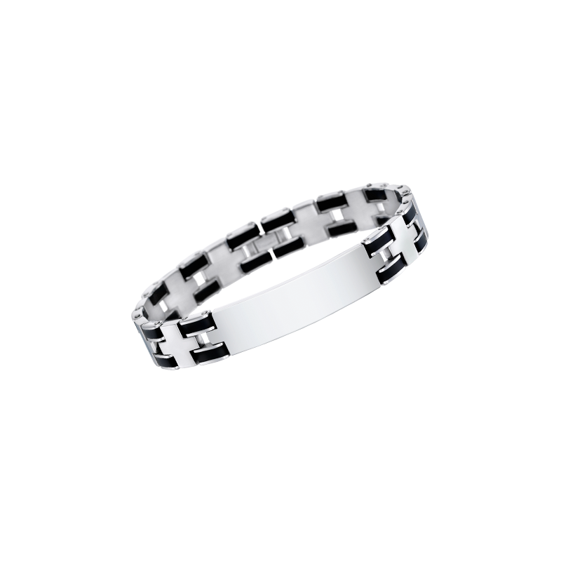 Bracciale uomo in acciaio con inserti in gomma Lotus Style LS1177/2/4