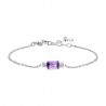 Bracciale Donna Luca Barra BK2812 In Acciaio Con Zircone Viola