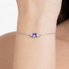 Bracciale Donna Luca Barra BK2812 In Acciaio Con Zircone Viola