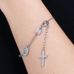 Bracciale Donna Luca Barra BK2807 In Acciaio Del Rosario