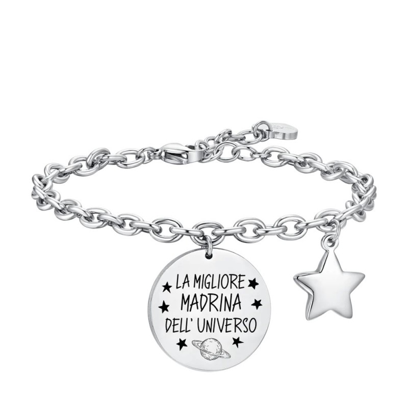 Bracciale Donna Luca Barra BK2649 Con Scritta La Migliore Madrina Dell'universo