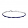 Bracciale Uomo Luca Barra BA1364 In Acciaio Tipo Tennis Con Zirconi Blu