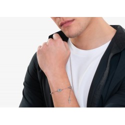 Bracciale Uomo Luca Barra BA1847 In Acciaio Del Rosario
