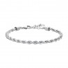 Bracciale Uomo Luca Barra BA1857 In Acciaio Tipo Corda Spessore 3,5 mm