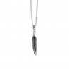 Collana Uomo Luca Barra CA535 In Acciaio Con Piuma