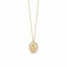 Collana Donna Luca Barra CK2145 In Acciaio Dorato Con Madonna Miracolosa