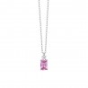 Collana Donna Luca Barra CK2157 In Acciaio Con Zircone Rosa
