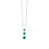Collana Donna Luca Barra CK2164 In Acciaio Con Zirconi Verdi