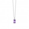 Collana Donna Luca Barra CK2158 In Acciaio Con Zircone Viola