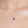Collana Donna Luca Barra CK2158 In Acciaio Con Zircone Viola