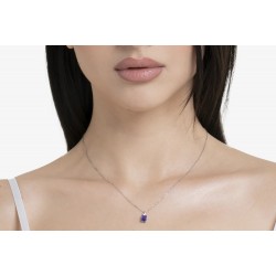 Collana Donna Luca Barra CK2158 In Acciaio Con Zircone Viola