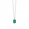 Collana Donna Luca Barra CK2159 In Acciaio Con Zircone Verde