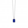Collana Donna Luca Barra CK2160 In Acciaio Con Zircone Blu