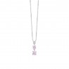 Collana Donna Luca Barra CK2162 In Acciaio Con Zirconi Rosa