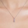 Collana Donna Luca Barra CK2162 In Acciaio Con Zirconi Rosa
