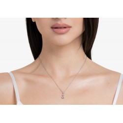 Collana Donna Luca Barra CK2162 In Acciaio Con Zirconi Rosa