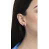 Orecchini Donna Luca Barra OK1477 In Acciaio Con Zircone Blu Rettangolare
