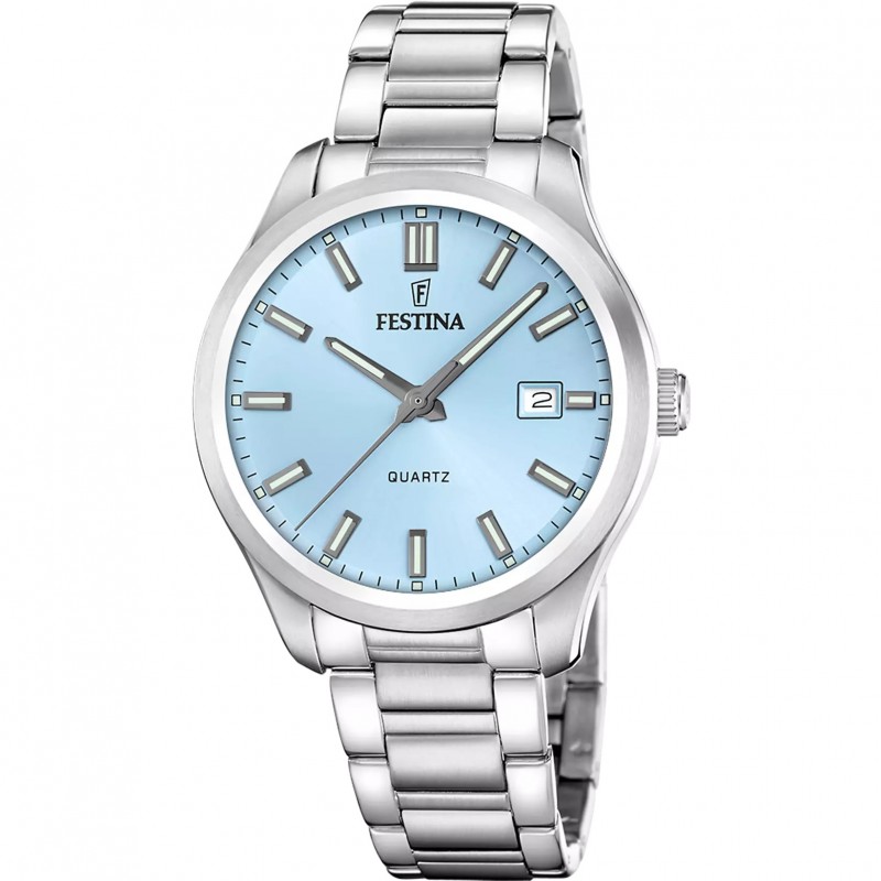 Orologio Uomo Festina F20736/2 Solo Tempo Con Quadrante Turchese