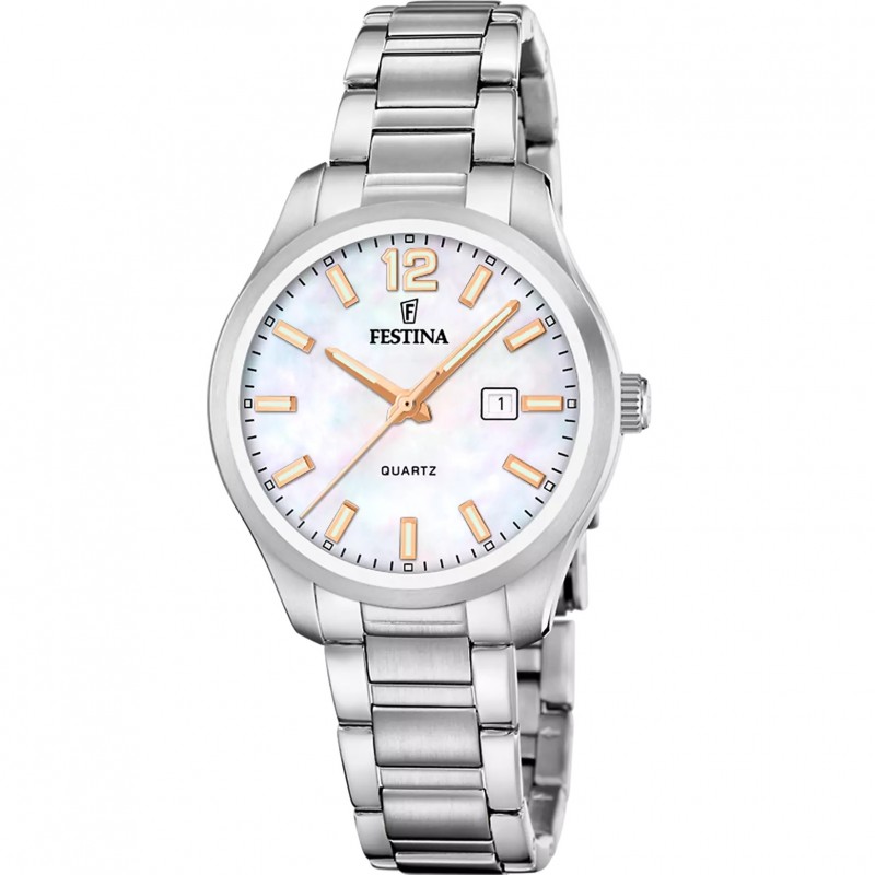 Orologio Donna Festina F20737/6 Con Quadrante Bianco Effetto Madreperla