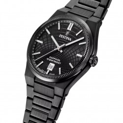 Orologio Uomo Festina Rivé F20080/1 Con Cassa E Cinturino Acciaio IP Nero